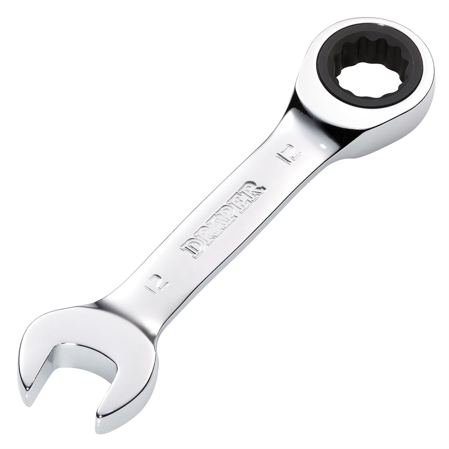 Draper 27890 HI-TORQ® Metric Stubby Ratchet Combination Spanner 12mm Draper