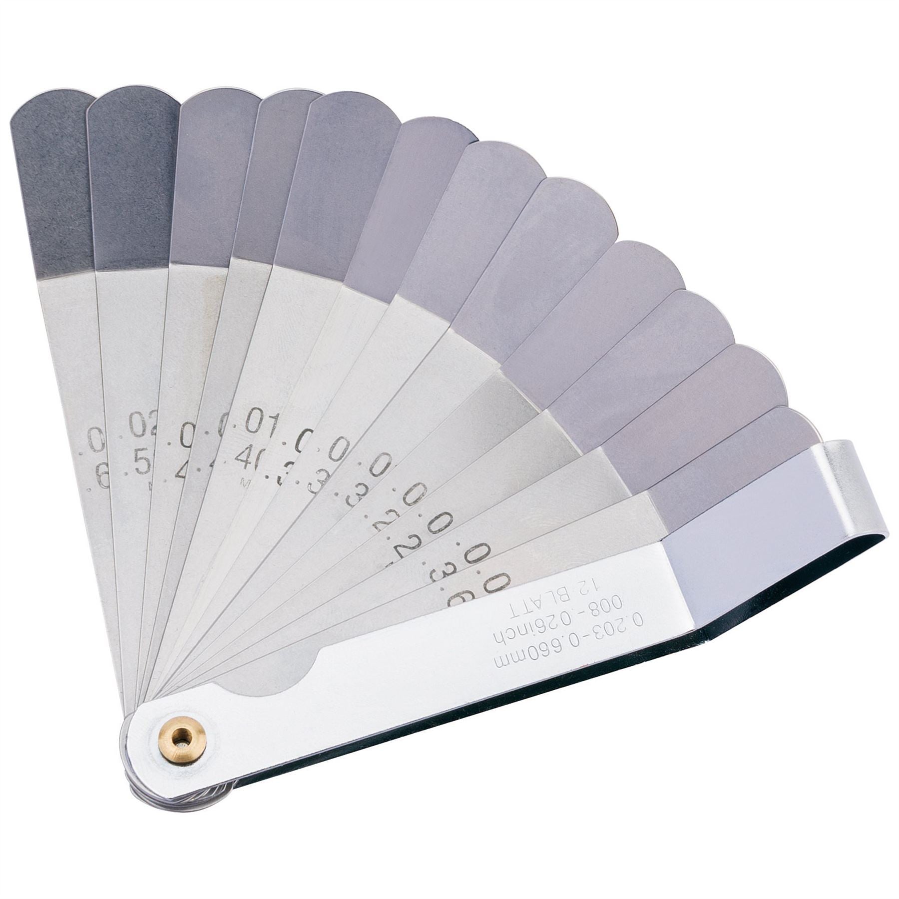 Draper 51729 12 Blade Metric and Imperial Angled Tappet Gauge Draper