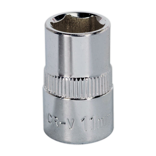 Sealey SP3811 WallDrive® Socket 11mm 3/8"Sq Drive Fully Polished Sealey