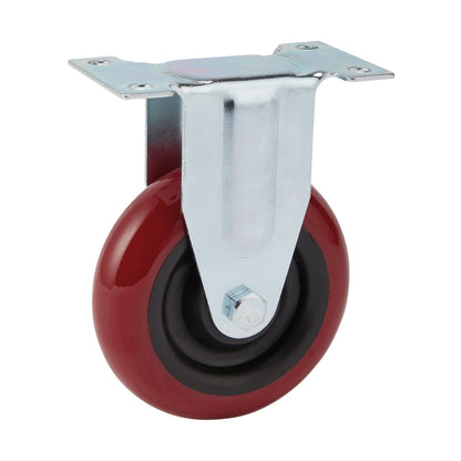 Draper 65522 Fixed Plate Fixing Polyurethane Wheel 100mm Diameter S.W.L. 125kg Draper