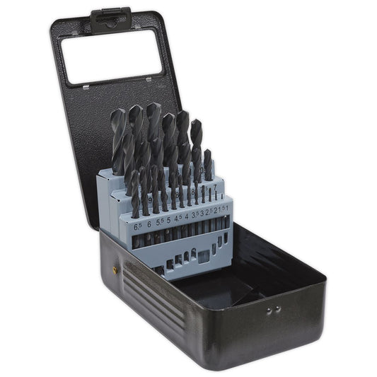 Sealey DBS25RF HSS Roll Forged Drill Bit Set 25pc Ø1-13mm Sealey