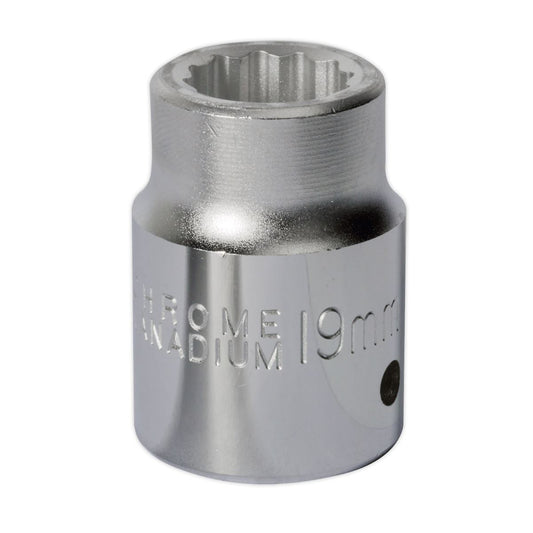 Sealey S34/19 WallDrive® Socket 19mm 3/4"Sq Drive Sealey