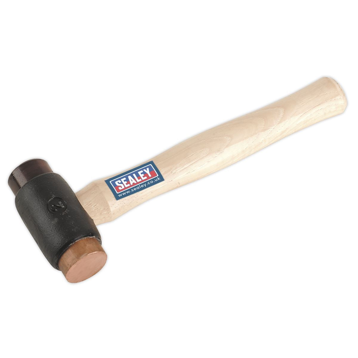 Sealey CRF25 Copper/Rawhide Faced Hammer 2.25lb Hickory Shaft Sealey