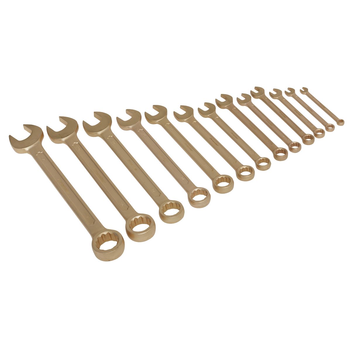 Sealey NS001 Combination Spanner Set 13pc 8-32mm - Non-Sparking Sealey