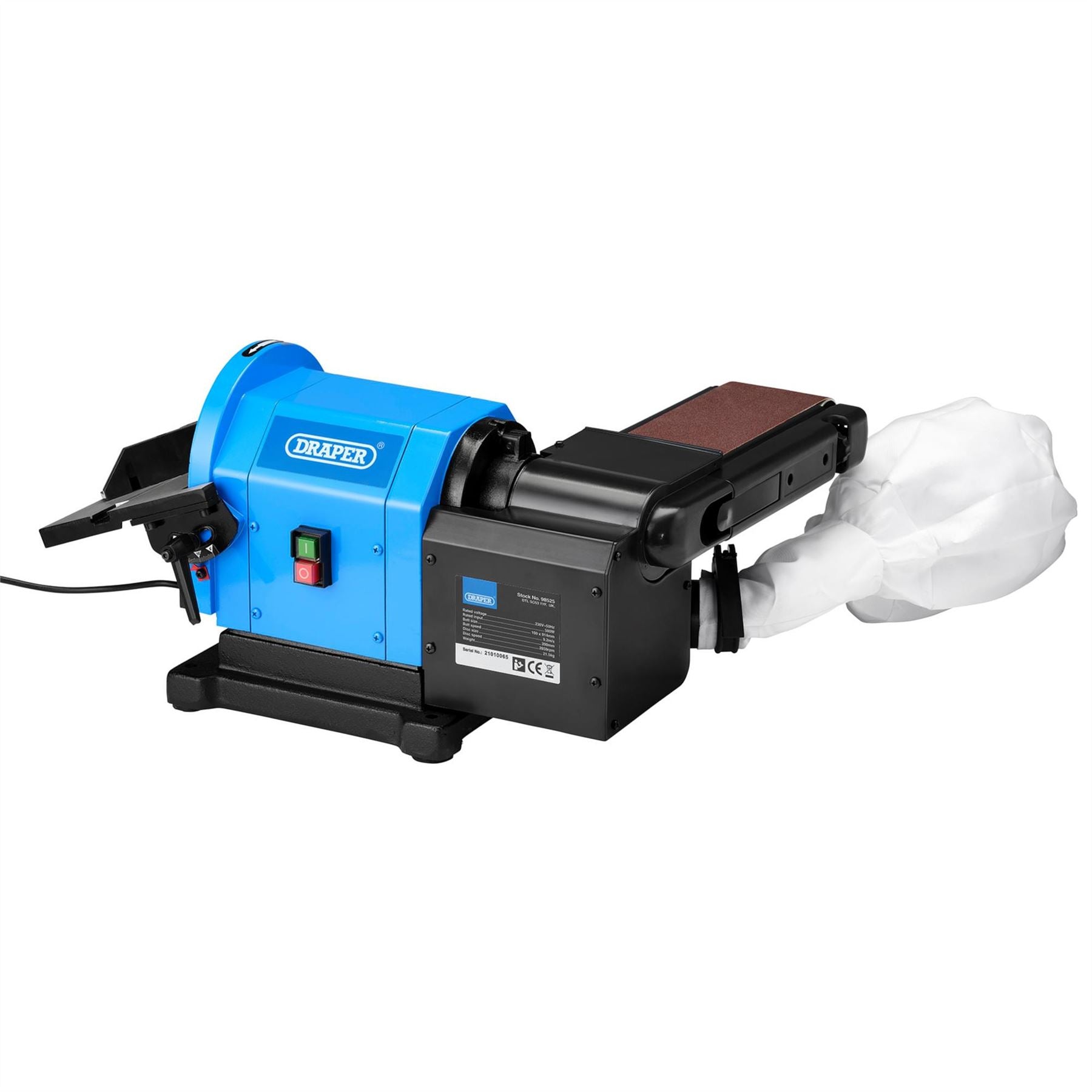 Draper 98525 230V Belt 100mm and Disc Sander 200mm 500W Draper
