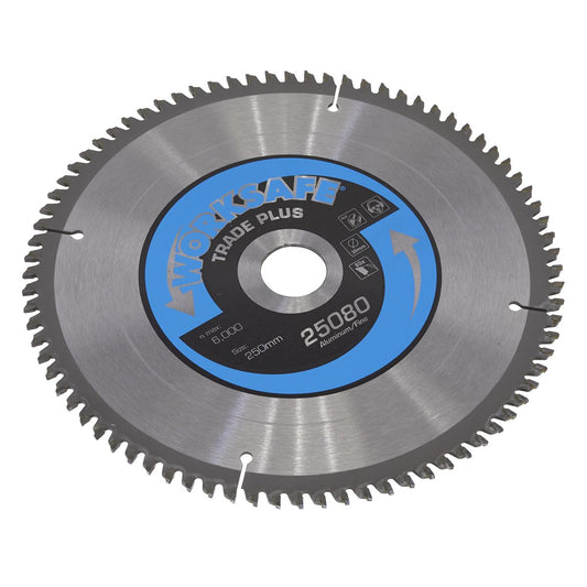 Sealey 25080/Ali Aluminium Cutting TCT Saw Blade Ø250 x 30mm - 80tpu Sealey