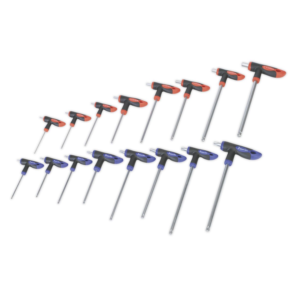 Sealey AK7147 T-Handle TRX-Star* & Hex Key Set 16pc Sealey