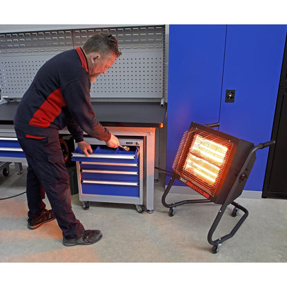 Sealey IR15 Infrared Halogen Heater 1.4/2.8kW 230V Sealey