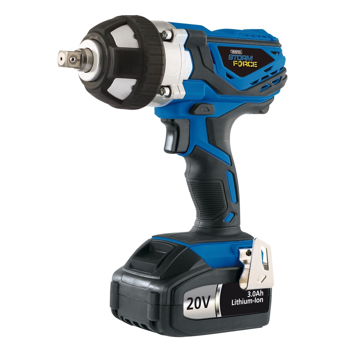 Draper 82983 Storm Force® 20V Impact Wrench 1/2" Sq. Dr. 400Nm 2 x 3.0Ah Batteries Draper