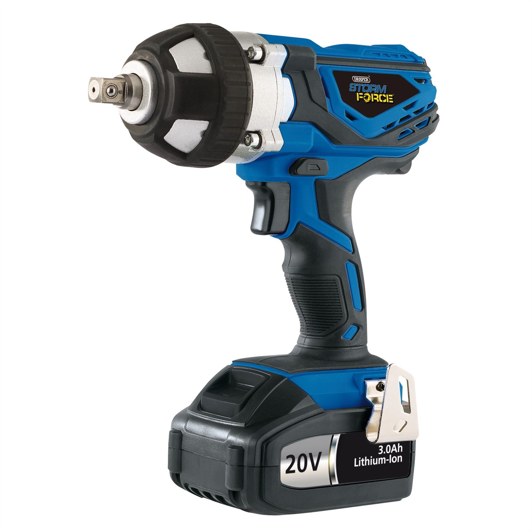 Draper 82983 Storm Force® 20V Impact Wrench 1/2" Sq. Dr. 400Nm 2 x 3.0Ah Batteries Draper