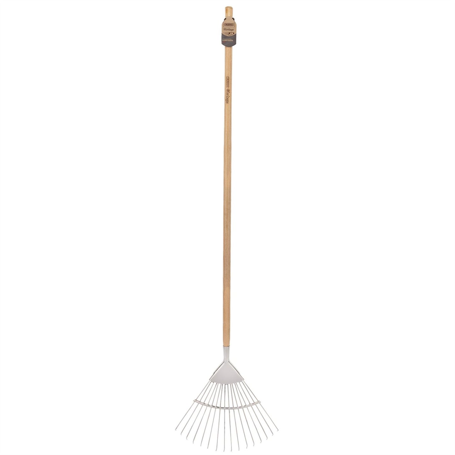 Draper 99020 Heritage Stainless Steel Lawn Rake with Ash Handle Draper
