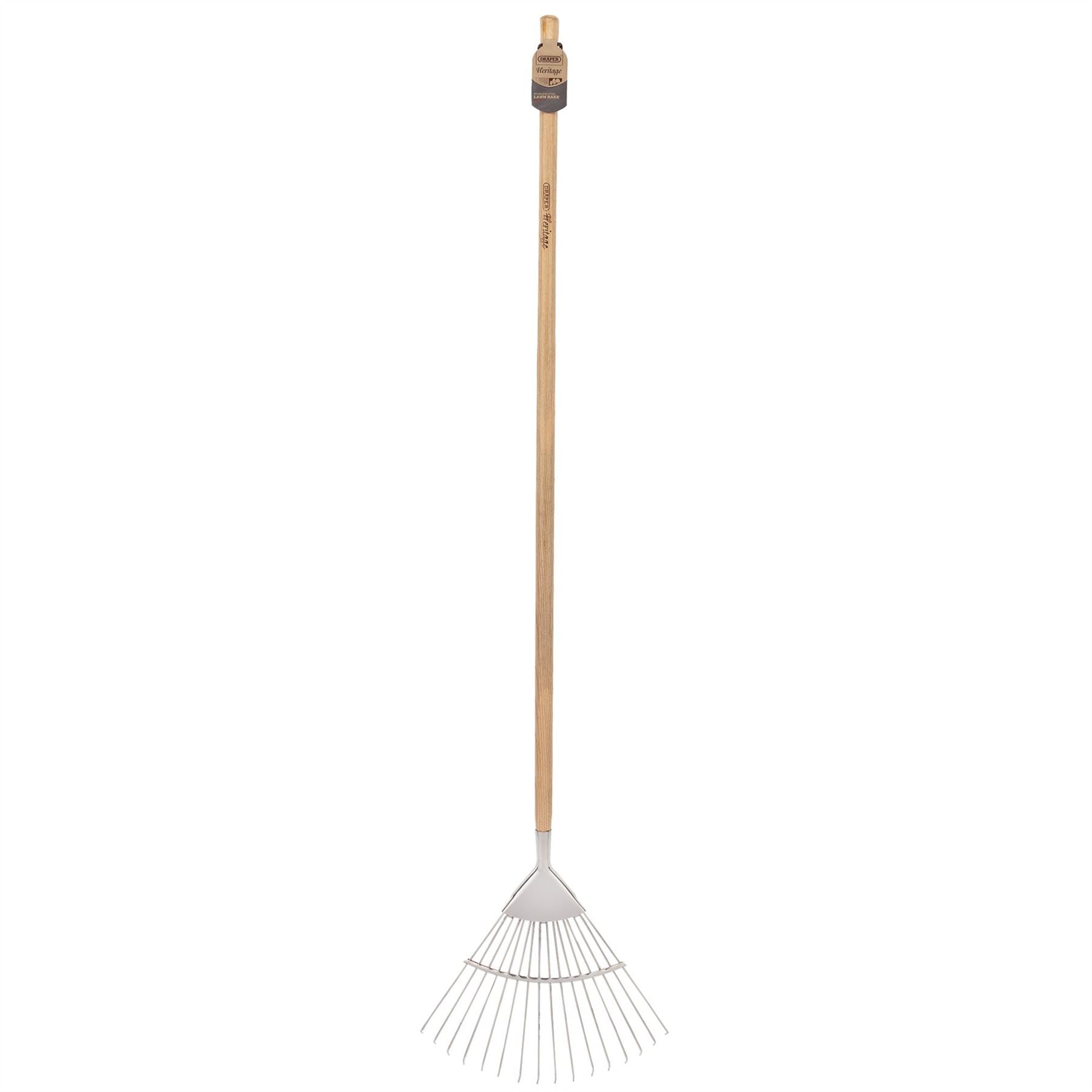 Draper 99020 Heritage Stainless Steel Lawn Rake with Ash Handle Draper
