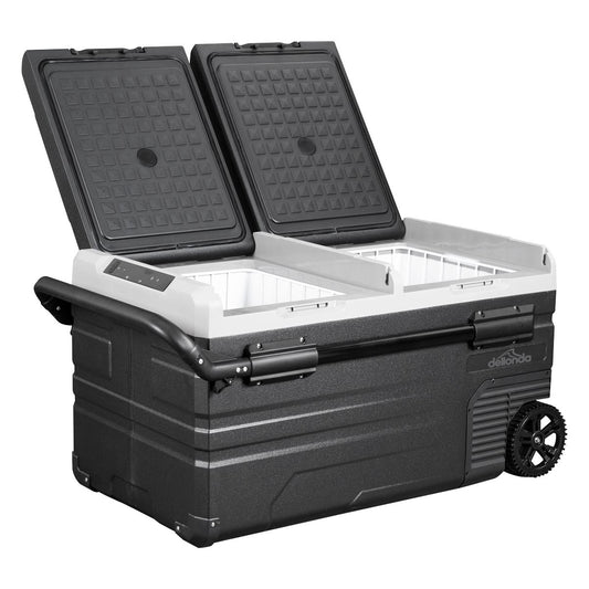 Dellonda DL127 75L Portable Dual Zone Compressor Car Camping Fridge/Freezer 12/24V Dellonda