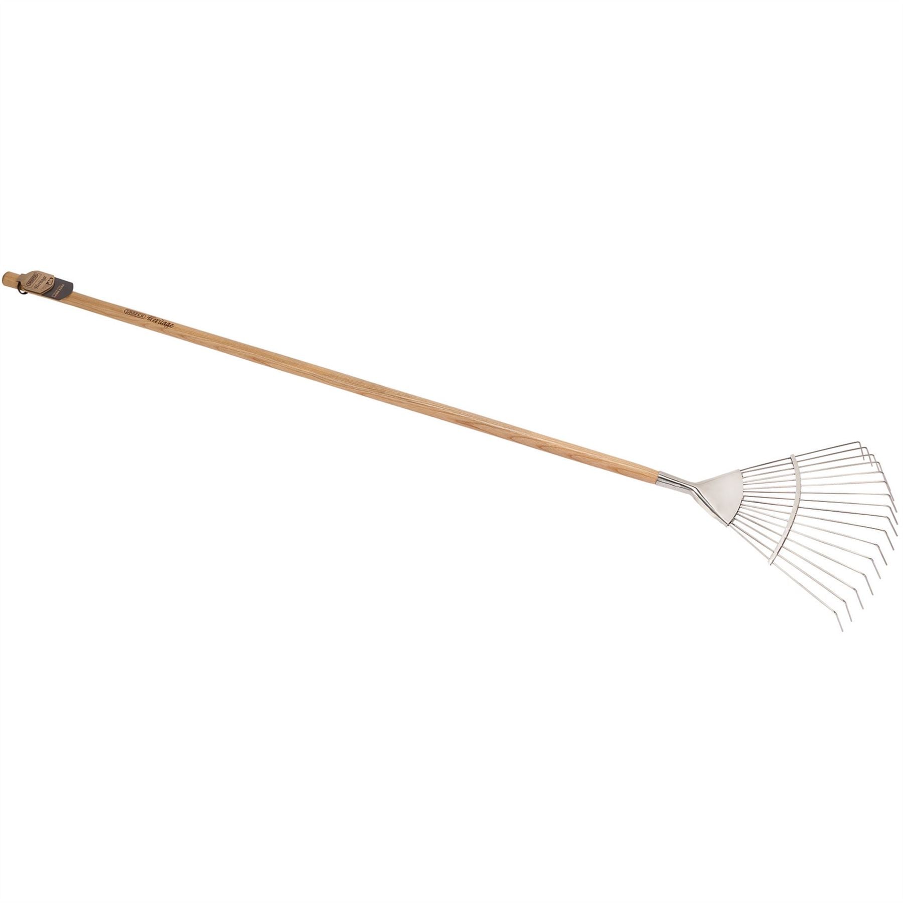 Draper 99020 Heritage Stainless Steel Lawn Rake with Ash Handle Draper