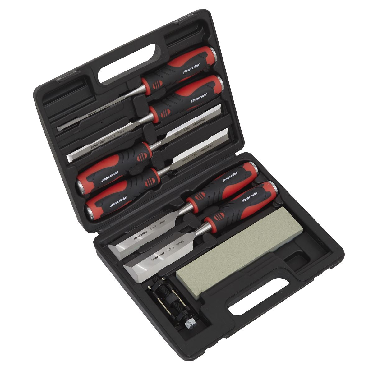 Sealey AK9240 Hammer-Thru Wood Chisel 8pc Set Sealey
