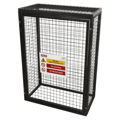 Sealey GCSC319 Safety Cage - 3 x 19kg Gas Cylinders Sealey