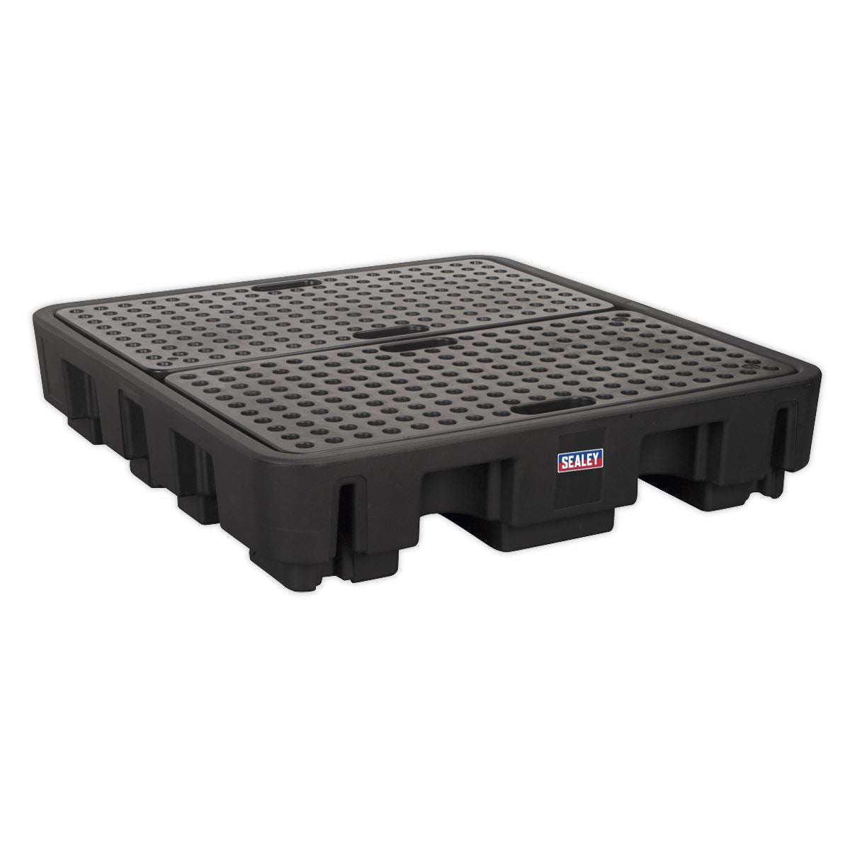 Sealey DRP18 4 Drum Polyethylene Barrel Bund Spill Pallet 1380 x 1290 x 280mm Sealey