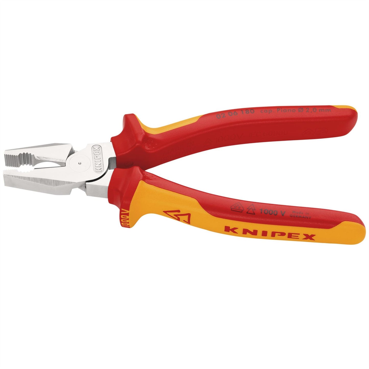 Knipex 49168 02 06 180 SB VDE High Leverage Combination Pliers insulated with multi-component grips 180mm Knipex