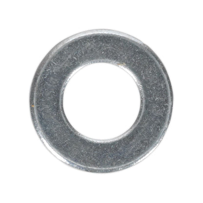 Sealey FWA817 Flat Washer DIN 125 - M8 x 17mm Form A Zinc Pack of 100 Sealey