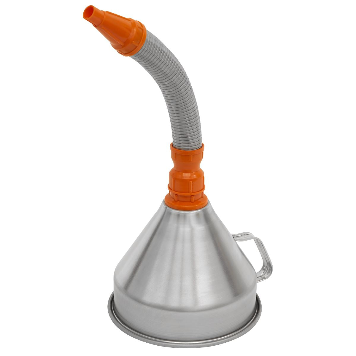 Sealey FM20F Funnel Metal with Flexible Spout & Filter Ø200mm Sealey