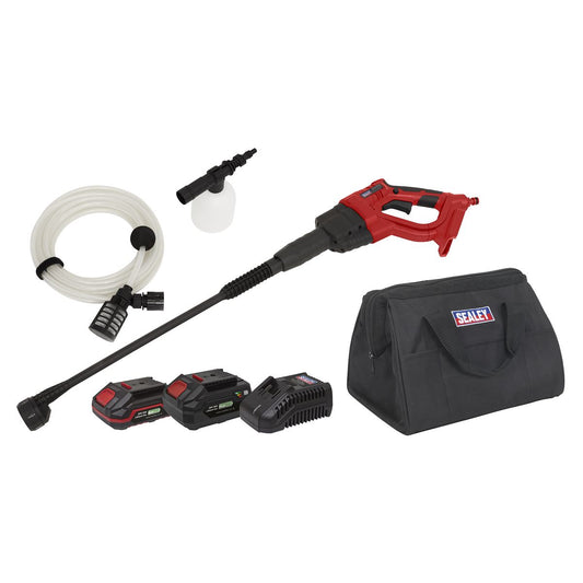 Sealey CP20VPWKIT Cordless Pressure Washer Kit 20V SV20 Series - 2 Batteries Sealey