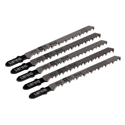 Sealey SJBT101D Jigsaw Blade Hard Wood 100mm 6tpi - Pack of 5 Sealey