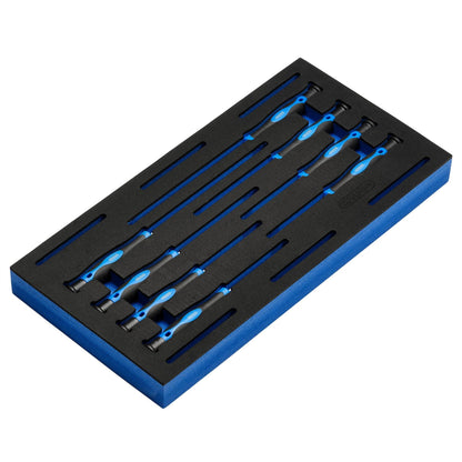 Draper 63399 Extra Long Precision Screwdriver Set in 1/4 Drawer EVA Insert Tray 8 Piece Draper