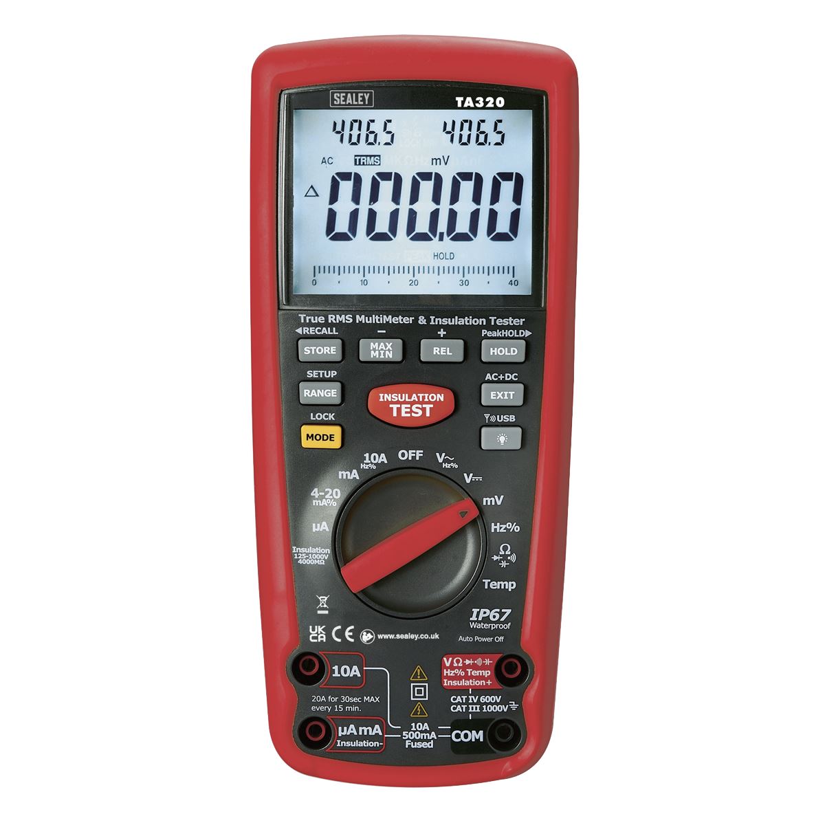 Sealey TA320 Digital Automotive Analyser/Insulation Tester - Hybrid/Electric Vehicles Sealey