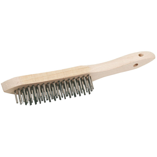 Draper 50931 Stainless Steel 4 Row Wire Scratch Brush 310mm Draper
