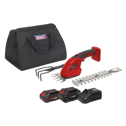 Sealey CP20VGT3KIT Cordless 3-in-1 Garden Tool Kit 20V SV20 Series – 2 Batteries Sealey