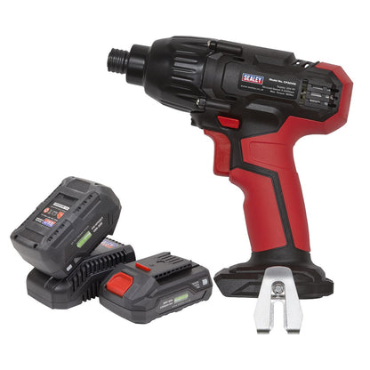 Sealey CP20VIDKIT Impact Driver Kit 1/4"Hex Drive 20V SV20 Series - 2 Batteries Sealey