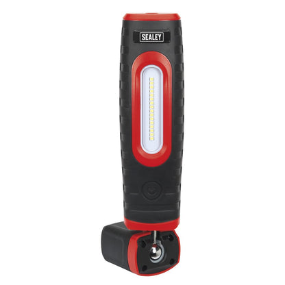 Sealey LED360PLUS Rechargeable 360° Inspection Light 10W & 3W SMD LED Black 2 x Lithium-ion Sealey