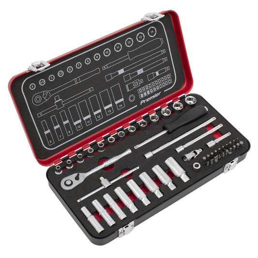 Sealey AK7920 Socket Set 49pc 1/4"Sq Drive Premier Platinum Sealey