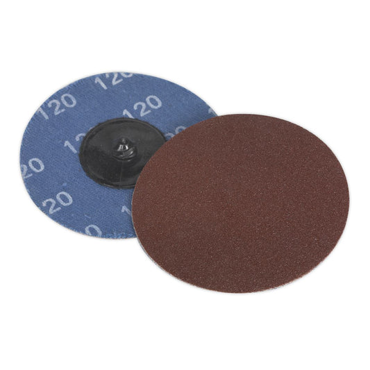 Sealey PTCQC75120 Quick-Change Sanding Disc Ø75mm 120Grit Pack of 10 Sealey