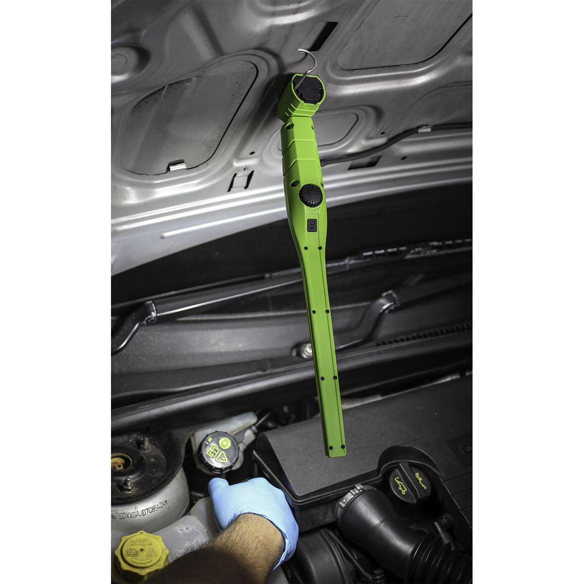 Sealey LED3604G Rechargeable 360° Slim Inspection Light 8W & 1W SMD LED Green Lithium-ion Sealey