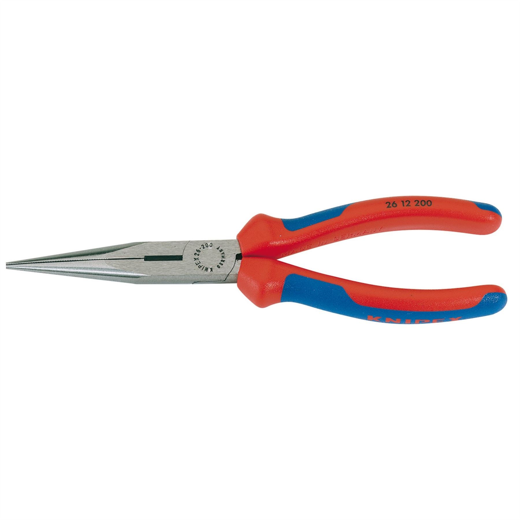Knipex 55580 26 12 200 SBE Long Nose Pliers with Heavy Duty Handles 200mm Knipex