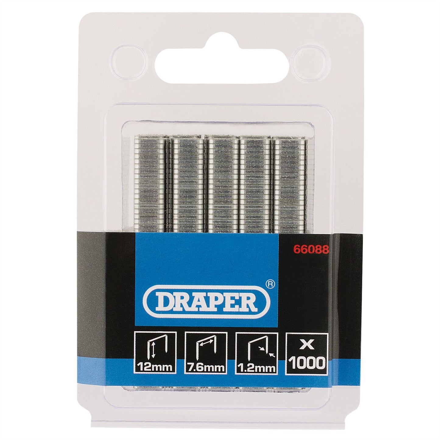 Draper 66088 Staples 12mm Pack of 1000 Draper