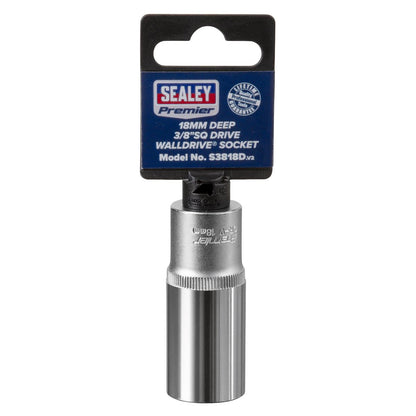 Sealey S3818D WallDrive® Socket 18mm Deep 3/8"Sq Drive Sealey