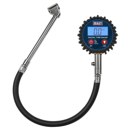 Sealey TST003 Digital Tyre Pressure Gauge with Twin Push-On Connector Sealey