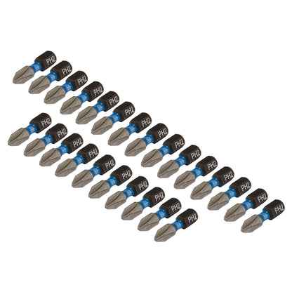 Draper 05691 Expert Cross Slot/PH Type Impact Screwdriver Bits No.2 x 25mm 1/4" Hex Pack of 25 Draper