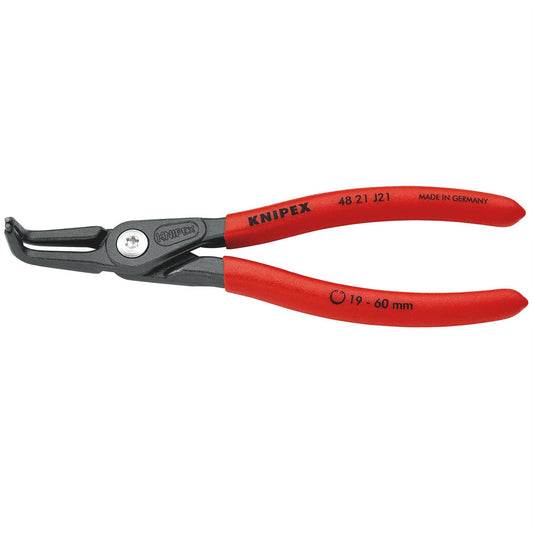 Knipex 75087 48 21 J41 SB Precision Circlip Pliers for internal circlips in bore holes with non-slip plastic coating grey atramentized 305mm Knipex