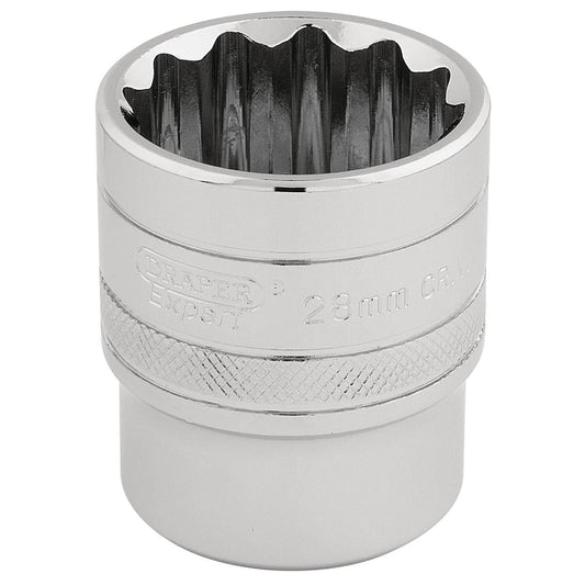 Draper 33518 HI-TORQ® 12 Point Socket 1/2" Sq. Dr. 28mm Draper