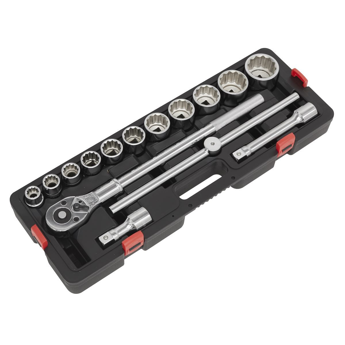 Sealey AK2583 Socket Set 3/4"Sq Drive 12-point WallDrive® 15pc Metric Sealey