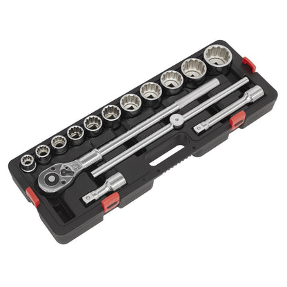 Sealey AK2583 Socket Set 3/4"Sq Drive 12-point WallDrive® 15pc Metric Sealey