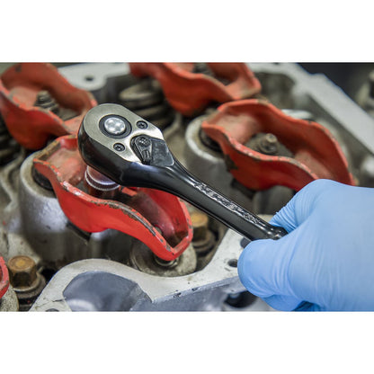 Sealey AK7998 Ratchet Wrench 3/8"Sq Drive - Premier Black Sealey