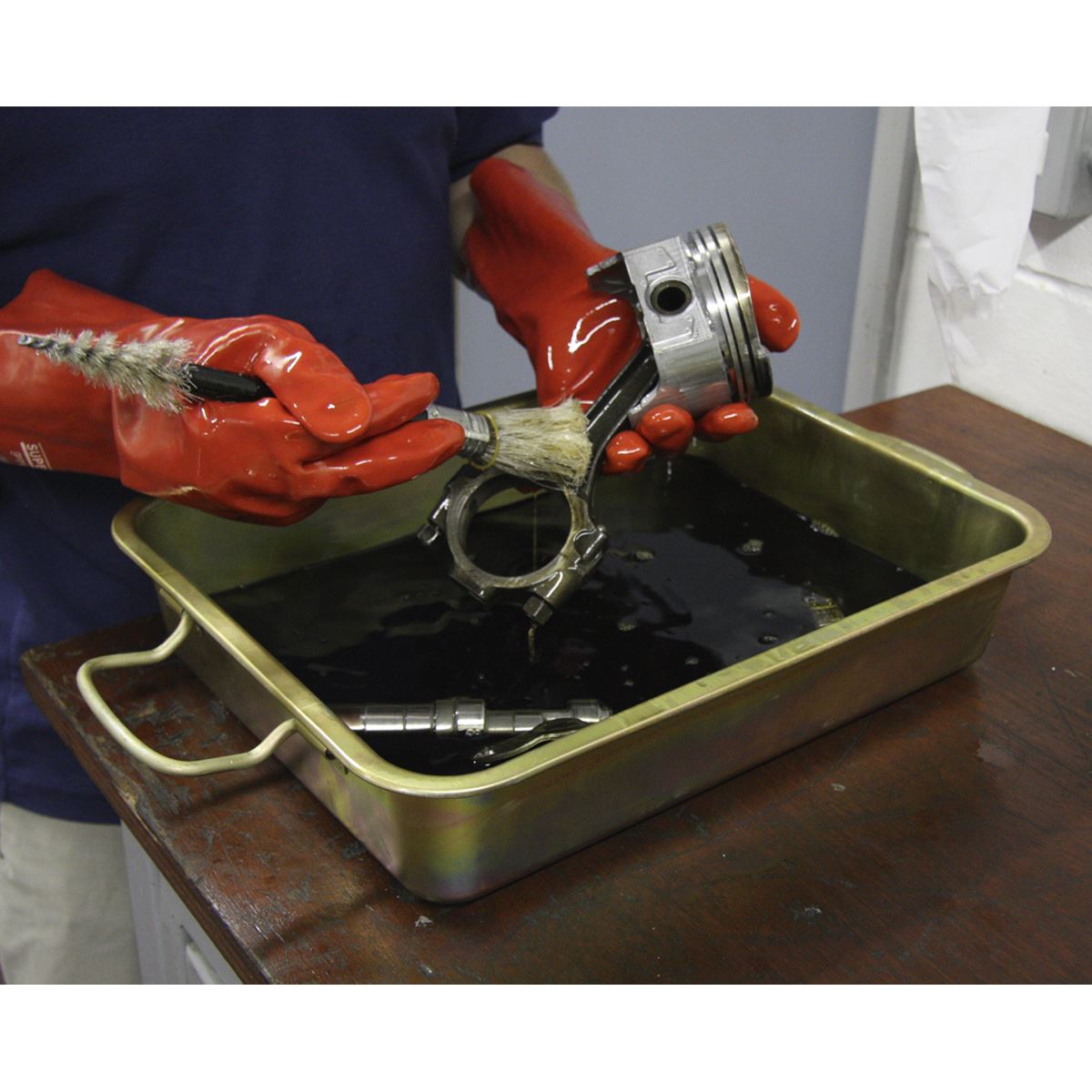 Sealey DRPM1 Metal Drain Pan 9L Sealey