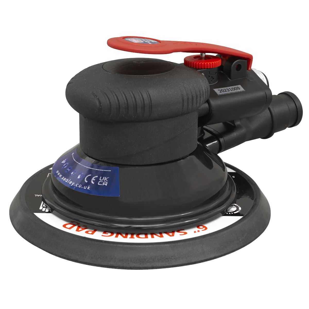 Sealey SA801 Air Palm Orbital Sander Ø150mm Dust-Free Sealey