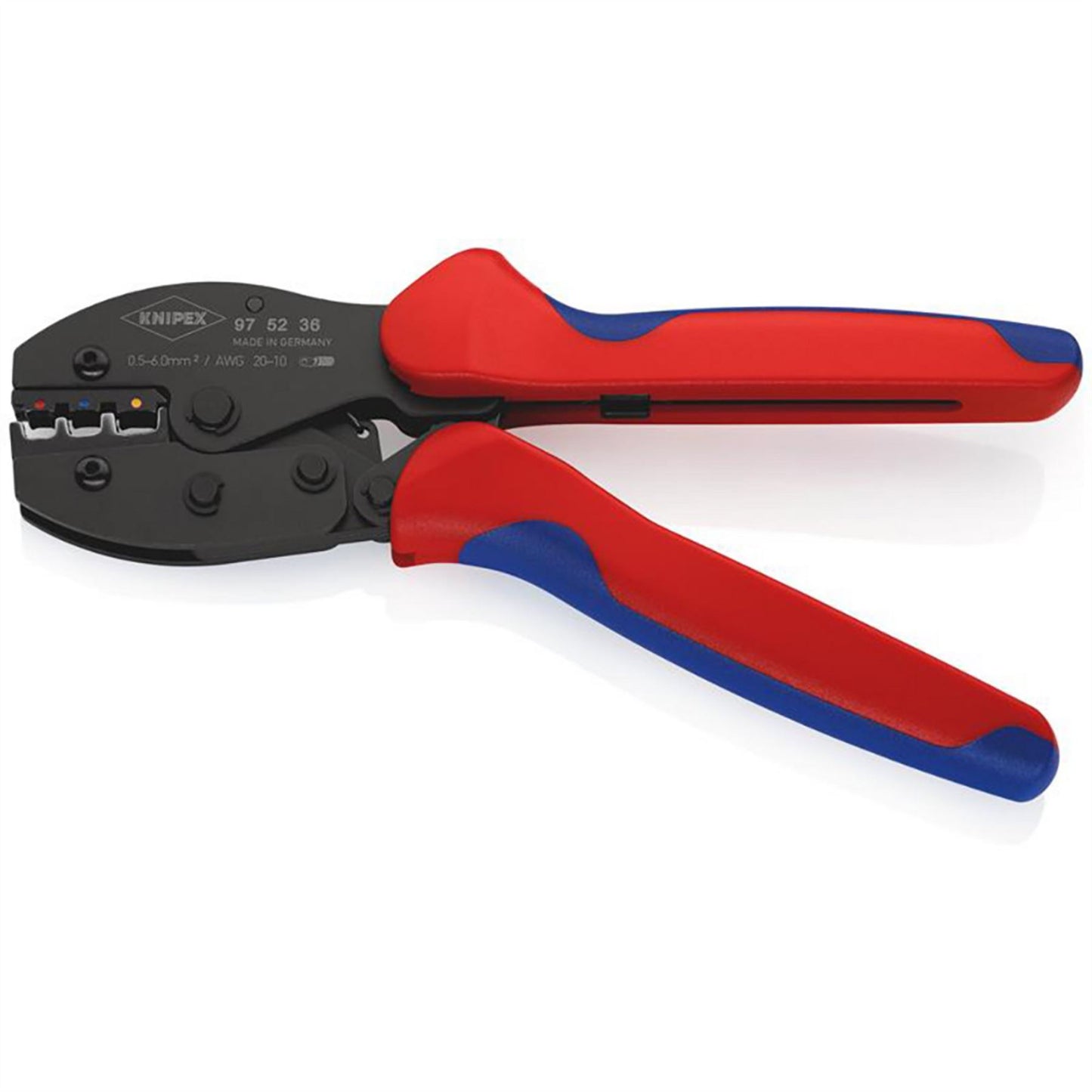 Knipex 87801 97 52 36 SB PreciForce® Crimping Pliers with multi-component grips burnished 220mm Knipex