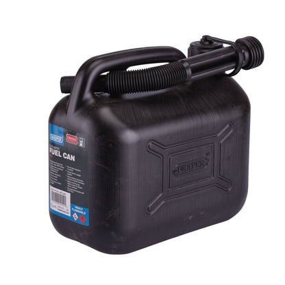 Draper 09053 Plastic Fuel Can 5L Black Draper