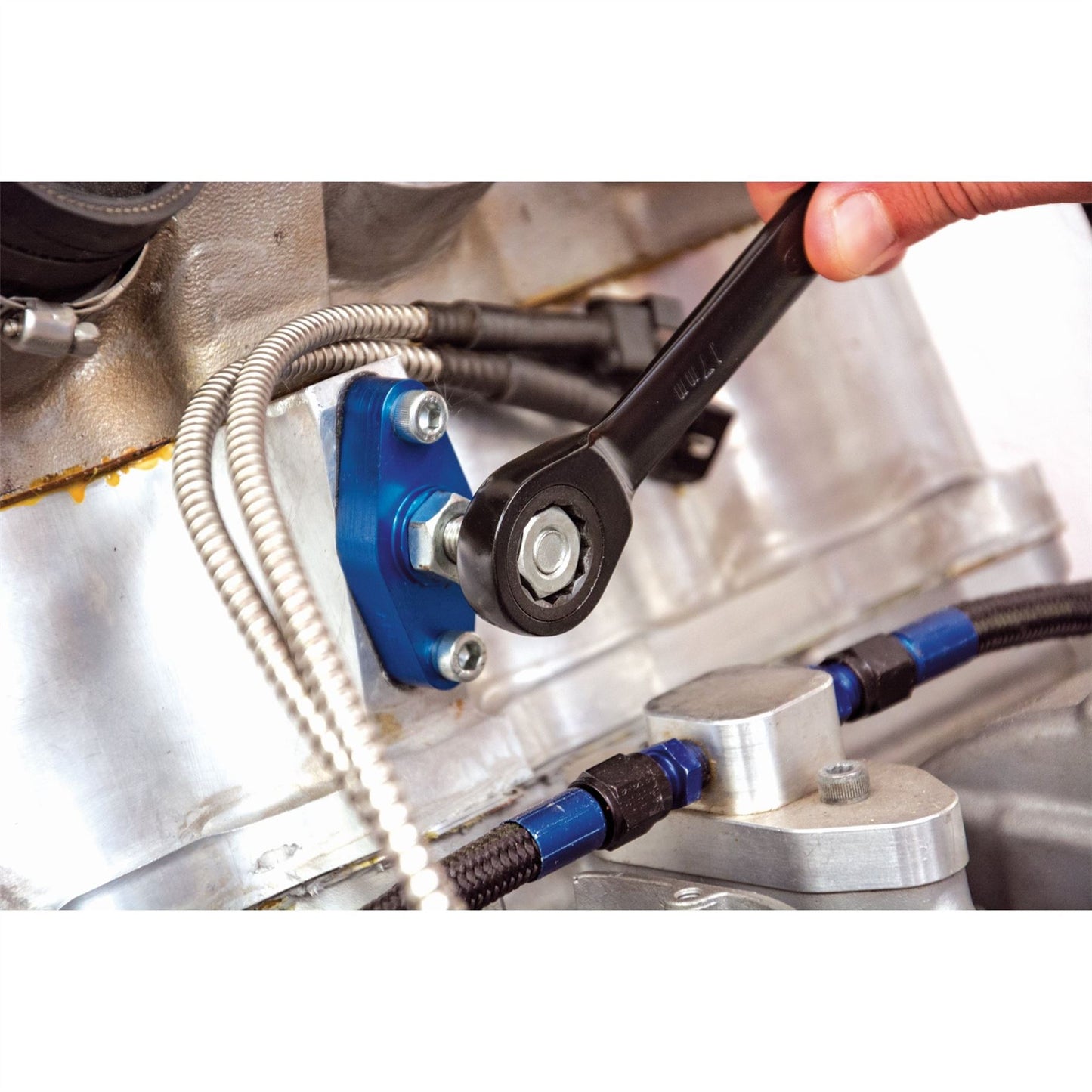 Draper 51178 HI-TORQ® Metric Ratcheting Combination Spanner Set Black 7 Piece Draper